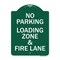 Signmission No Parking Loading Zone & Fire Lane Heavy-Gauge Aluminum Architectural Sign, 24" x 18", GW-1824-9960 A-DES-GW-1824-9960 - alternate 1